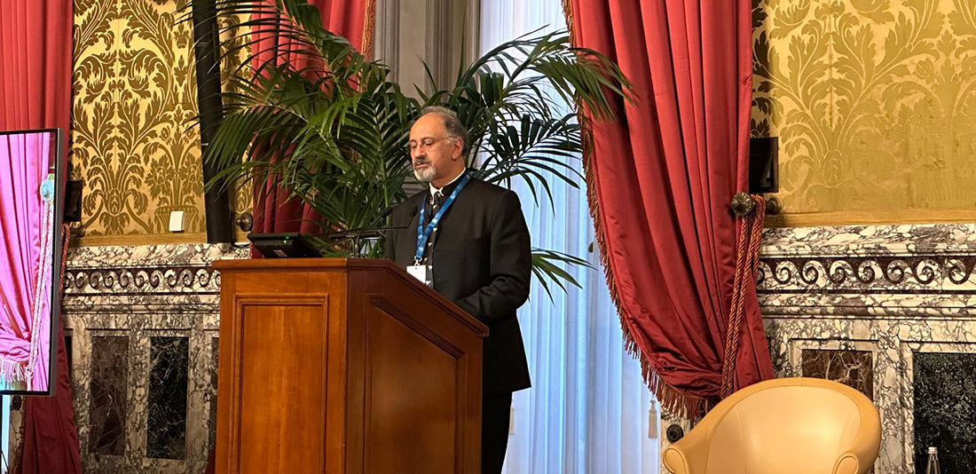 World Bank Chief Economist Indermit Gill at the podium