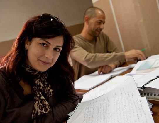 Man and woman in an office